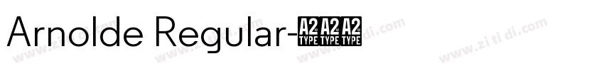 Arnolde Regular字体转换